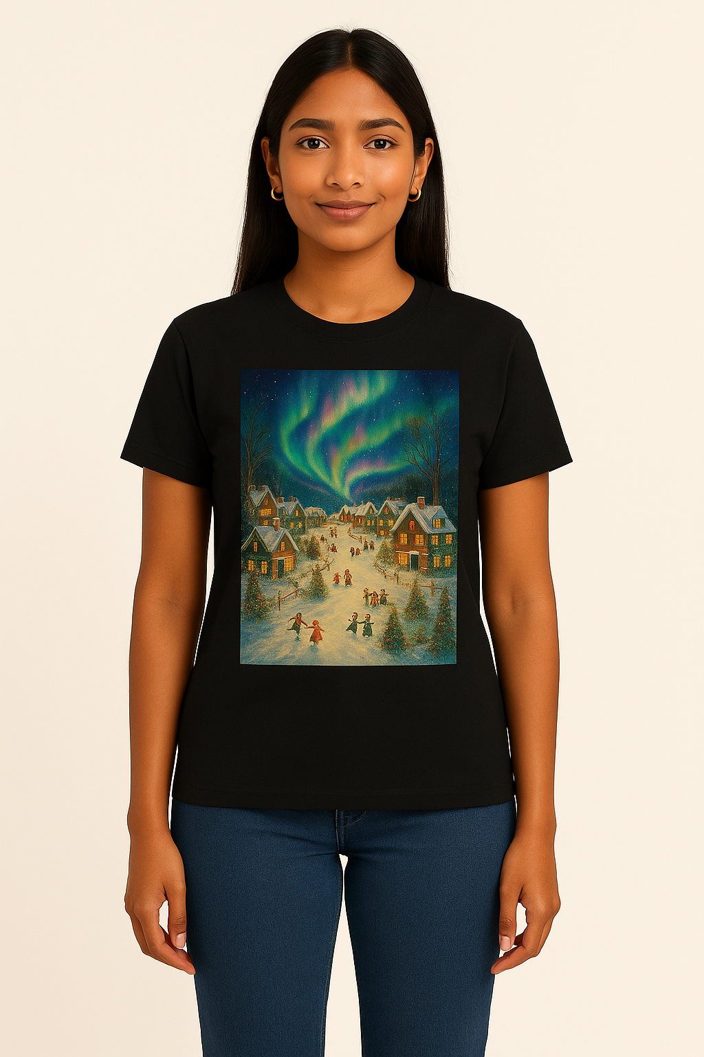 Northern Lights Christmas Tee (Unisex)
