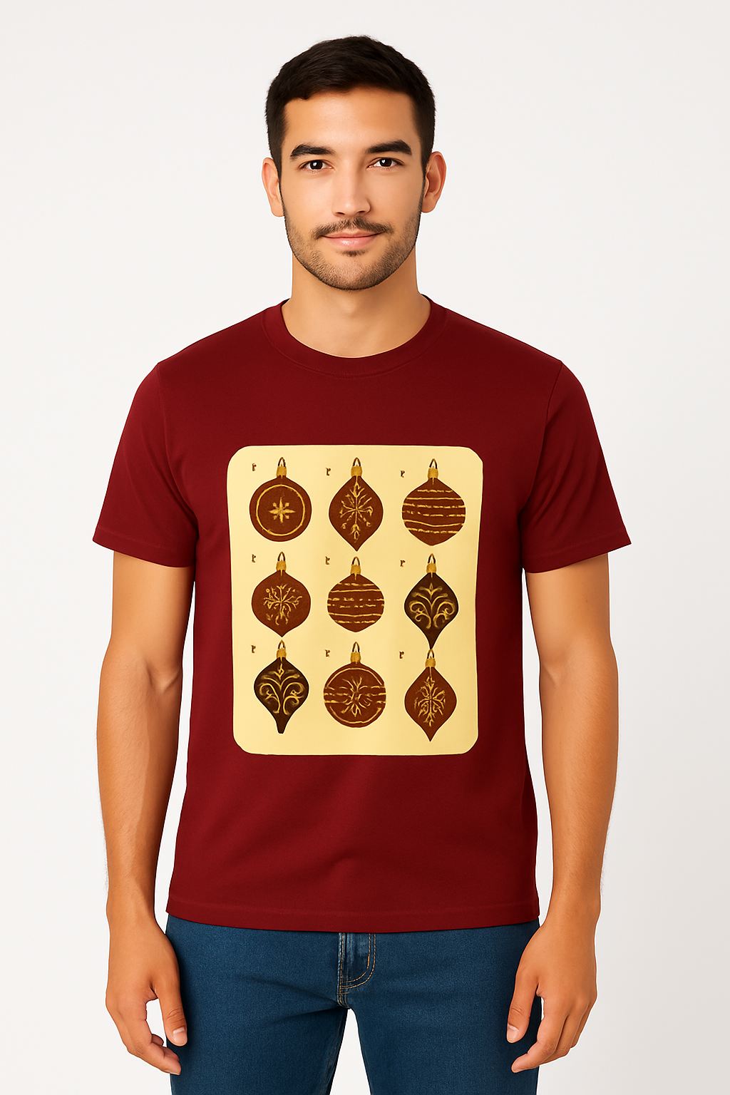 Christmas Ornament Tee Maroon (Unisex)